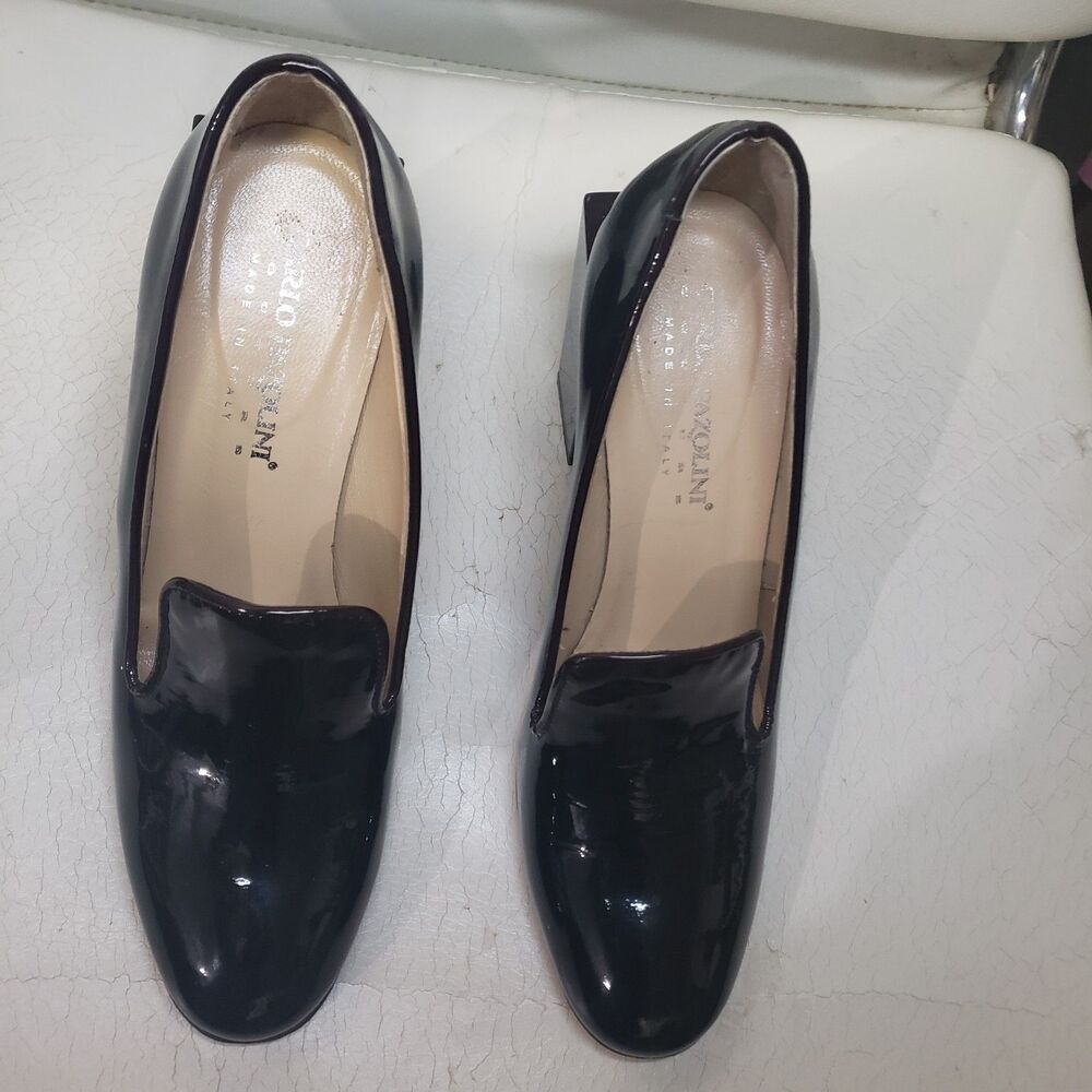 Carlo Pazolini Black Patent leather heels Sz 37 MMM